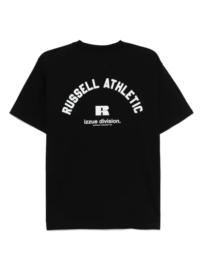Izzue X Russell Athletic Logo-print T-shirt In Black