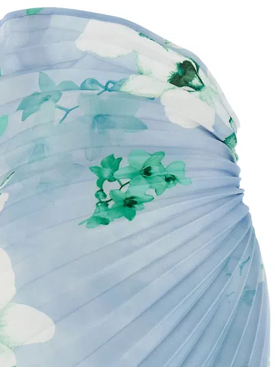 Pinko 'floral Pleated Asymmetric Hem Skirt'