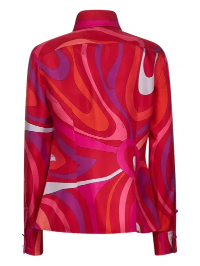 Pucci Marmo Print Silk Twill Shirt