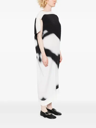 Issey Miyake Shadow Study Pleats Abstract Shift Dress