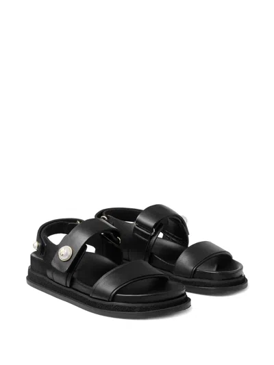 Jimmy Choo Black Fayence City Sandals In Black