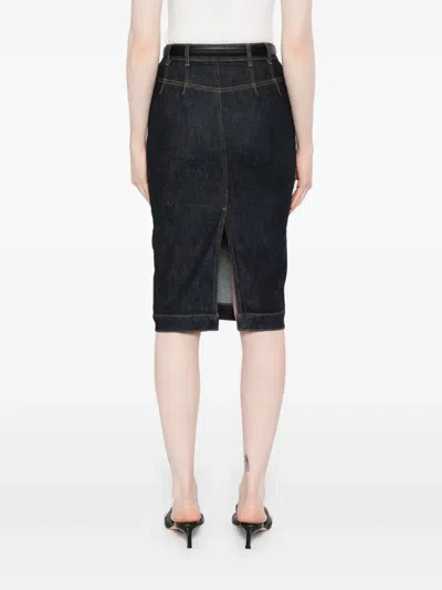 Self-portrait Self Portrait Denim Skirt In Animal Print