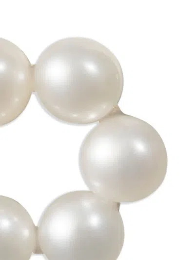 Sophie Bille Brahe Petite Luna 14k Yellow Gold Pearl Single Earring In White