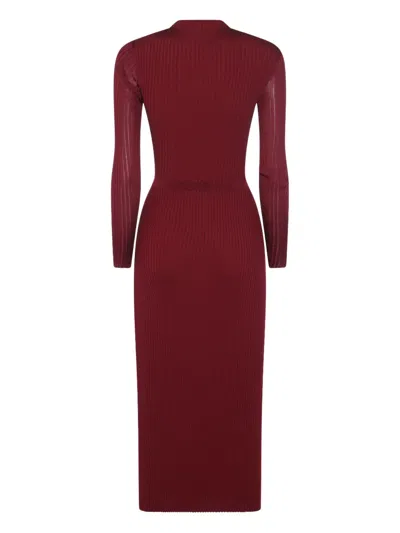 Self-portrait Self Portrait Viscose Midi Dress In Red