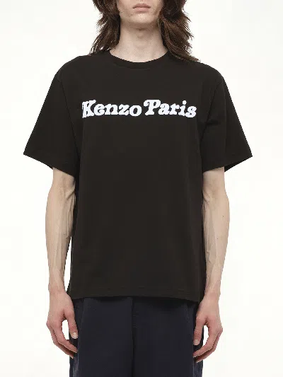 Kenzo Verdy Os Printed Cotton T-shirt In Black