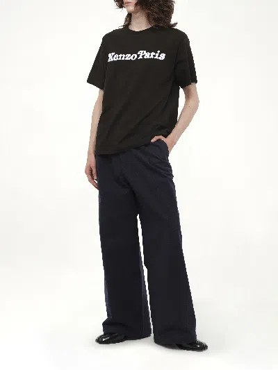 Kenzo Verdy Os Printed Cotton T-shirt In Black