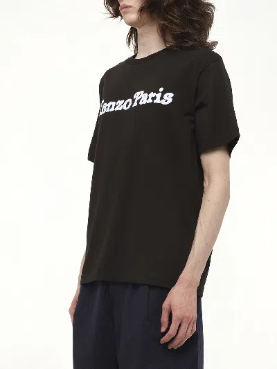 Kenzo Verdy Os Printed Cotton T-shirt In Black
