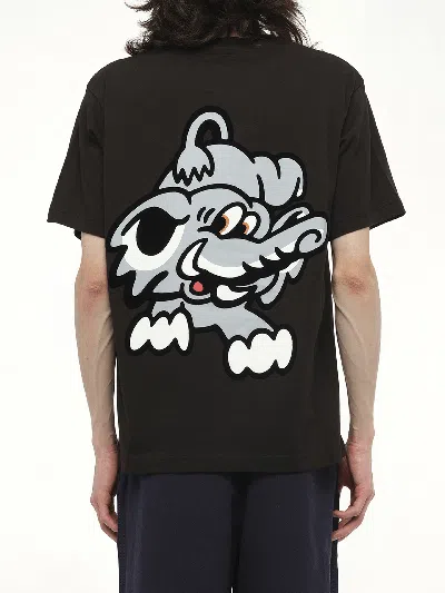 Kenzo Verdy Os Printed Cotton T-shirt In Black