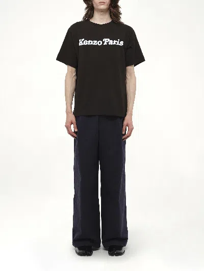 Kenzo Verdy Os Printed Cotton T-shirt In Black
