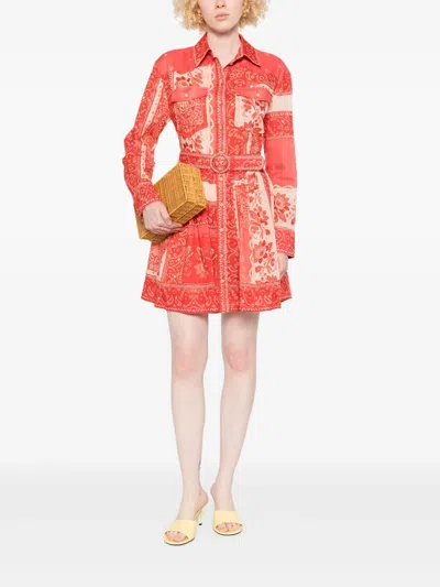 Zimmermann Lucky Mini Dress In Red