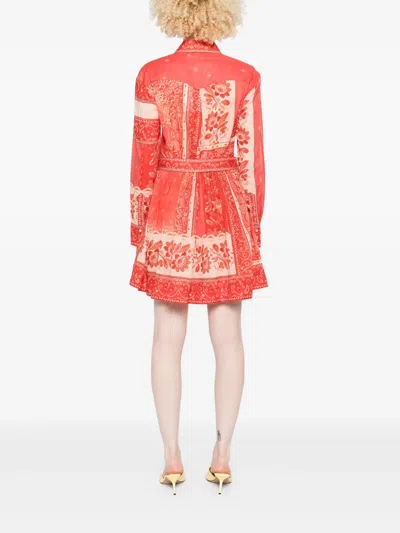 Zimmermann Lucky Mini Dress In Red