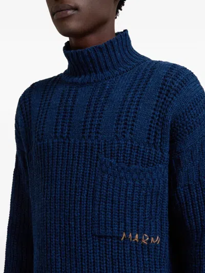 Marni Wool Sweater In Blue