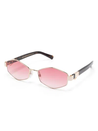 Marc Jacobs Geometric-frame Sunglasses In Gold