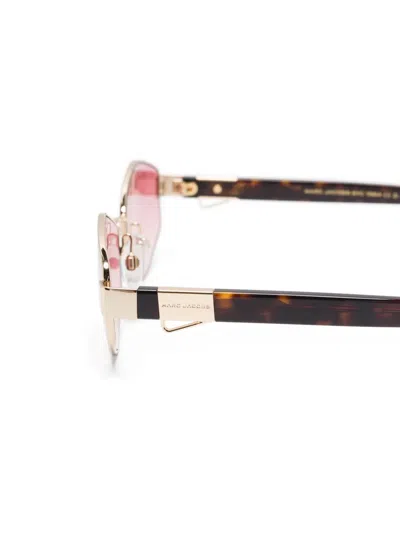 Marc Jacobs Geometric-frame Sunglasses In Gold