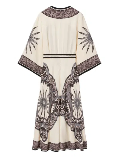 裹身式超长连衣裙