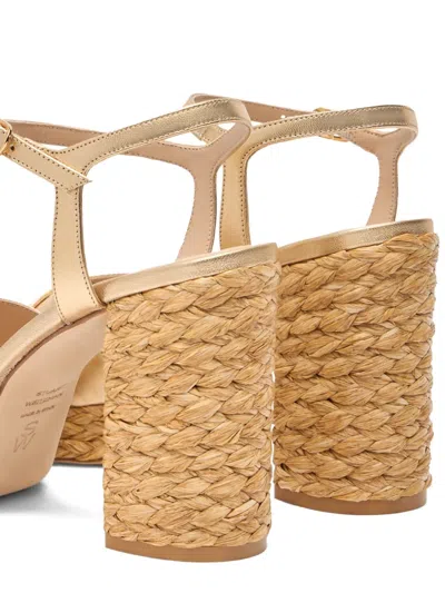 Stuart Weitzman 110mm Crossover Platform Espadrilles In Neutral