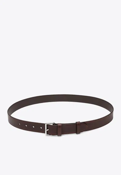 Prada Engraved Logo Leather Belt