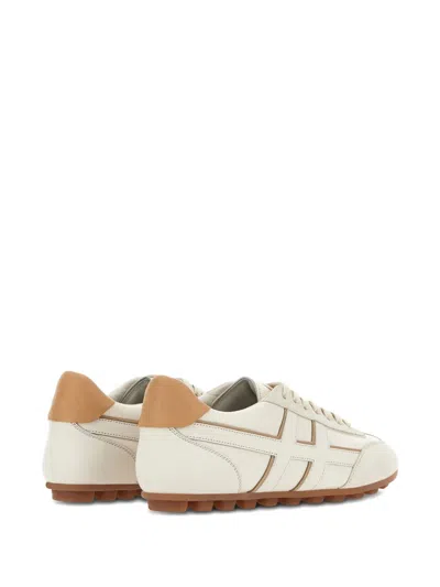 Hogan Nappa Leather Olympia Sneakers In White