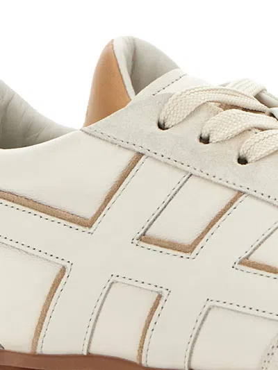 Hogan Nappa Leather Olympia Sneakers In White