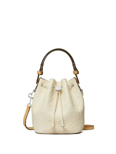Tory Burch T Monogram Leather Mini Bucket Bag