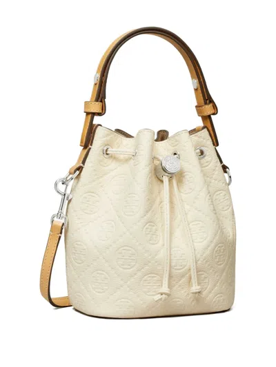 Tory Burch T Monogram Leather Mini Bucket Bag