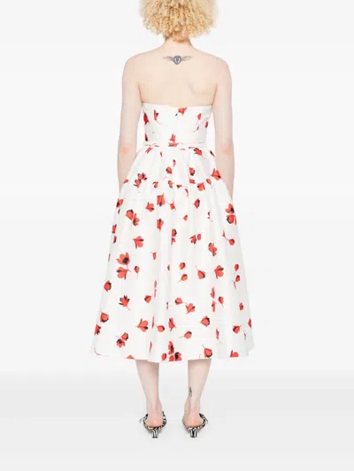 Self-portrait Floral-print Midi Dress With Fitted Bodice