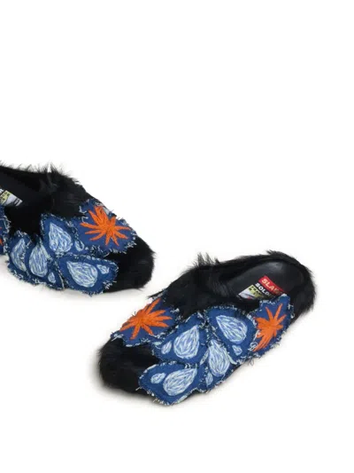 Marni Embroidered Mules In Multi