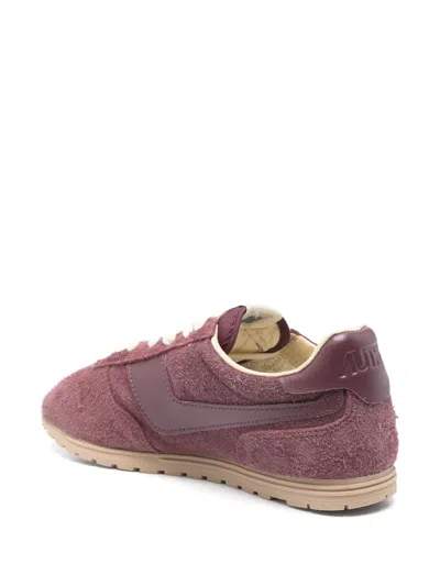 Autry Windspin Sneakers With Used-effect Suede In Pink