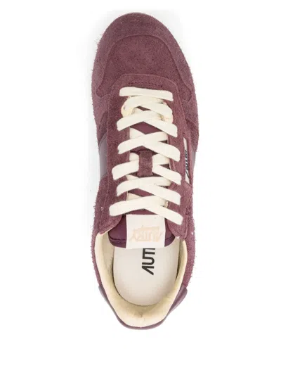 Autry Windspin Sneakers With Used-effect Suede In Pink