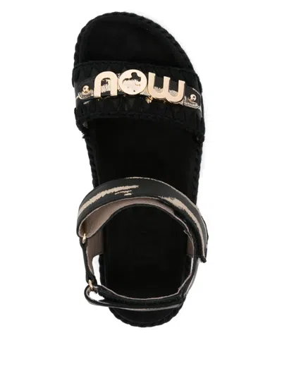 LOGO标牌绒面皮凉鞋