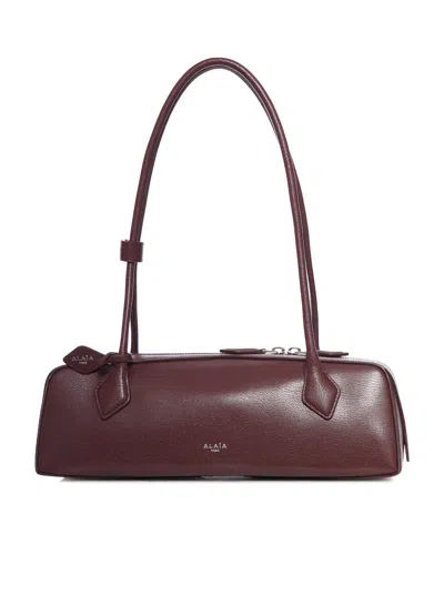 Alaïa Burgundy Le Teckel Medium Shoulder Bag In Burgundy