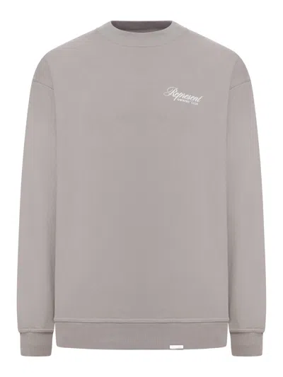 Represent Owners Club Script Sweater In Gray