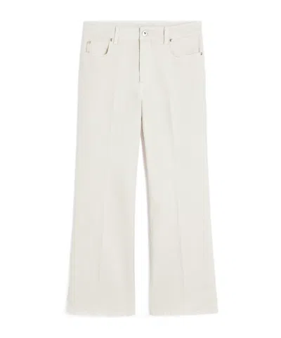 Weekend Max Mara Cotton Bull Denim Jeans In White