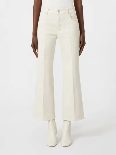 Weekend Max Mara Cotton Bull Denim Jeans In White