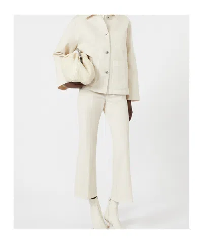 Weekend Max Mara Cotton Bull Denim Jeans In White