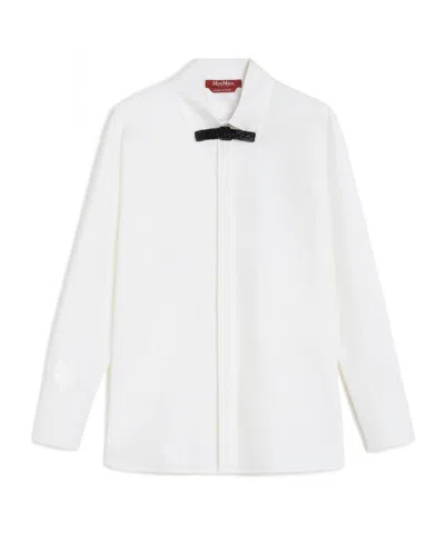 Max Mara Studio Roll Shirt White In White