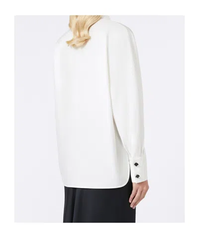 Max Mara Studio Roll Shirt White In White