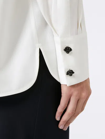 Max Mara Studio Roll Shirt White In White