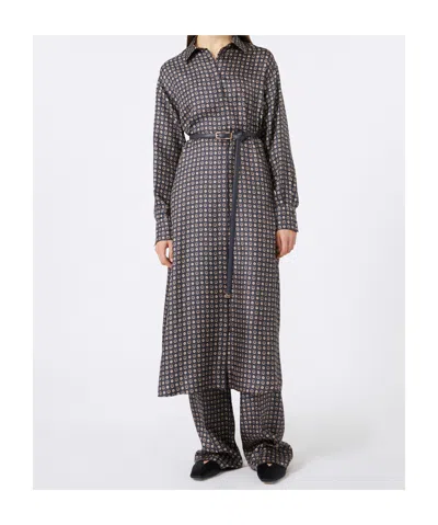 Max Mara Straight-fit Printed Silk Trousers