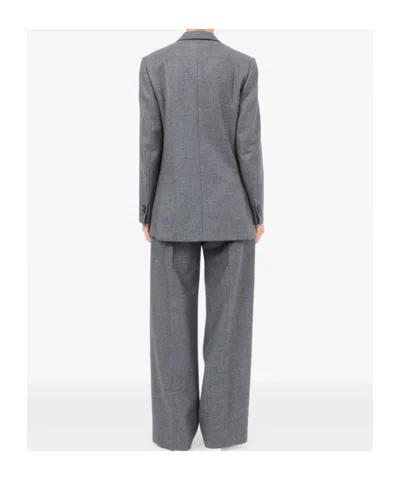 Mm6 Maison Margiela Mm6 By Maison Margiela Double-breasted Medium Grey Jacket With Elegant Tailoring In Gray