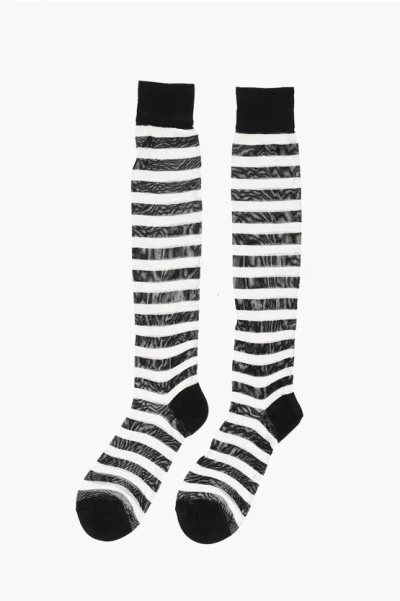 Dsquared2 Two-tone Striped Long Socks