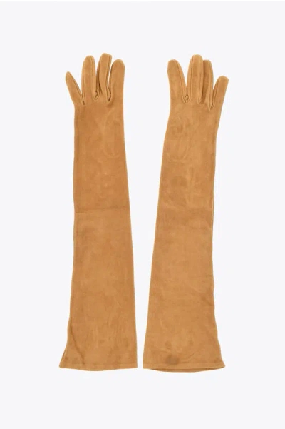 Dsquared2 Suede Leather Gloves With Buttons