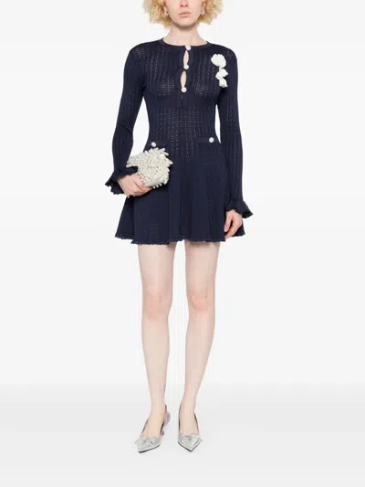 Self-portrait Mini Dress Self-portrit In Blue