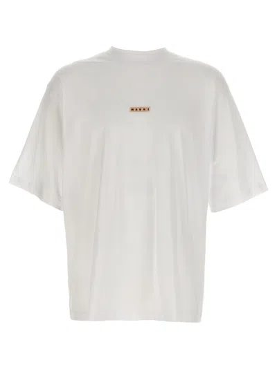 Marni Mini Logo T-shirt In White