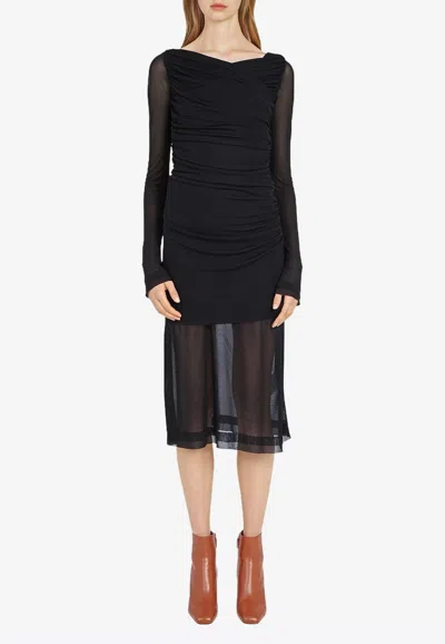 Ferragamo Viscose Dress In Black