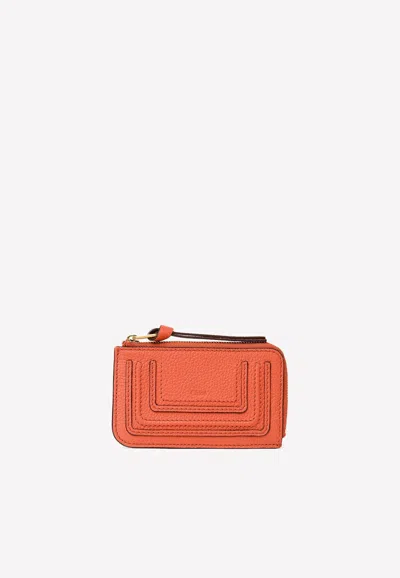 Chloé Marcie Small Purse In Orange
