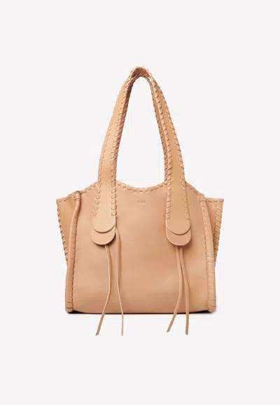 Chloé Medium Mony Tote Bag In Tan