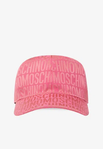 Moschino Logo Lettering Baseball Cap In Pink