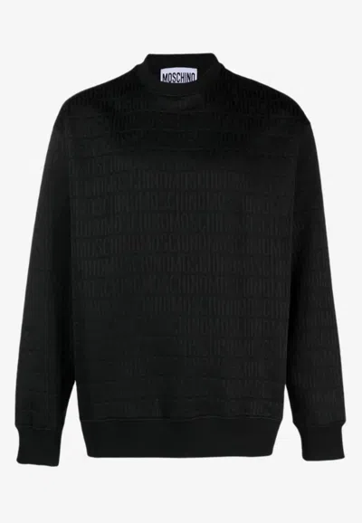 Moschino Logo Collection Sweatshirt In Black