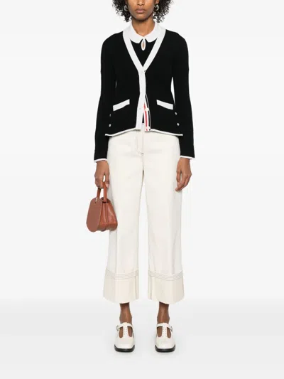 Thom Browne Side Buttoned Knit Cardigan